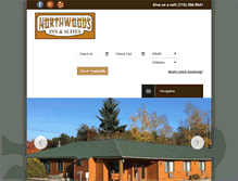 Tablet Screenshot of northwoodsinnsuites.com